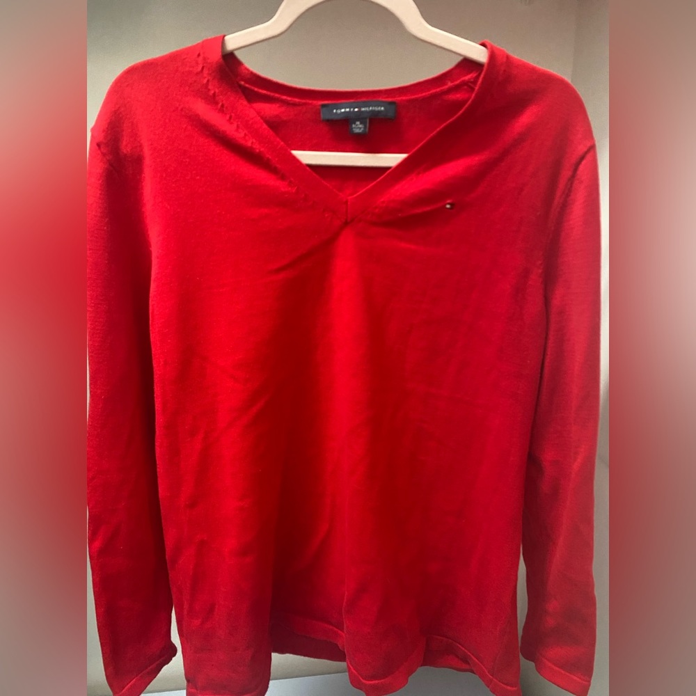 Tommy Hilfiger Red Womens Sweater